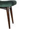 Emerald Cotton Velvet Curved Bench Living Artisan Furniture 