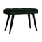 Emerald Cotton Velvet Deep Button Bench Living Artisan Furniture 
