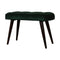 Emerald Cotton Velvet Deep Button Bench Living Artisan Furniture 