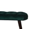 Emerald Cotton Velvet Deep Button Bench Living Artisan Furniture 
