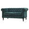 Emerald Green Velvet 2 Seater Chesterfield Sofa Living Artisan Furniture 