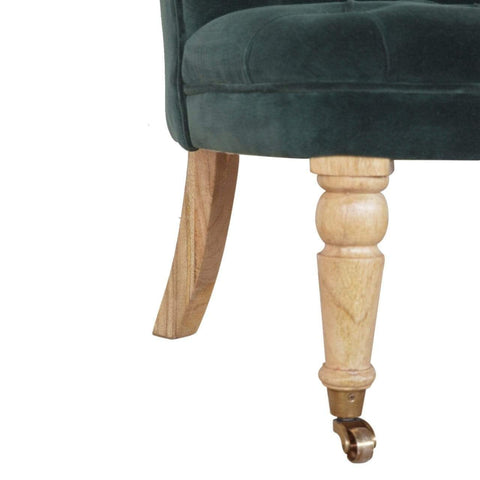 Emerald Green Velvet Accent Chair Living Artisan Furniture 