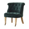 Emerald Green Velvet Accent Chair Living Artisan Furniture 