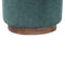 Emerald Green Velvet Footstool with Wooden Base Living Artisan Furniture 