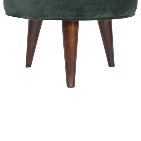 Emerald Green Velvet Nordic Style Footstool Living Artisan Furniture 