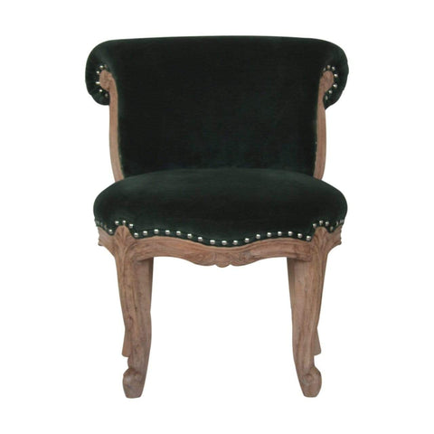 Emerald Green Velvet Studded Chair Living Artisan Furniture 