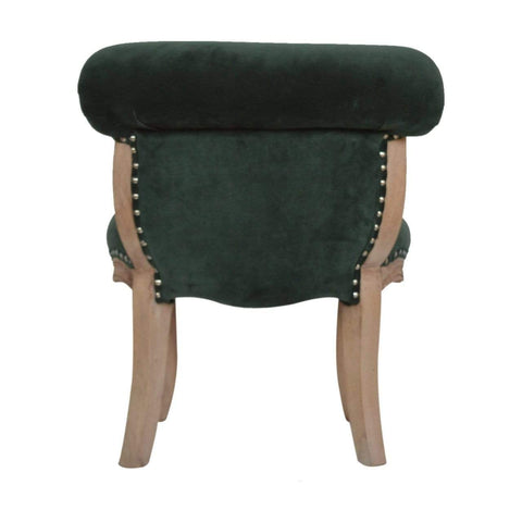 Emerald Green Velvet Studded Chair Living Artisan Furniture 