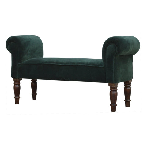 Emerald Velvet Bench Living Artisan Furniture 