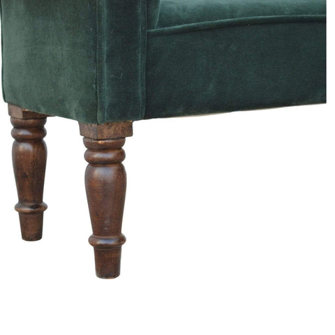 Emerald Velvet Bench Living Artisan Furniture 