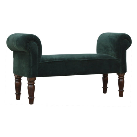 Emerald Velvet Bench Living Artisan Furniture 