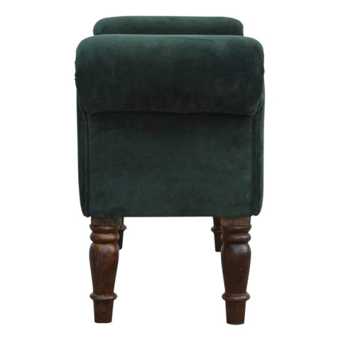 Emerald Velvet Bench Living Artisan Furniture 