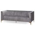 Emperor Grey Velvet 2 Seater Sofa Living Hill Interiors 