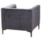 Emperor Grey Velvet Arm Chair Living Hill Interiors 