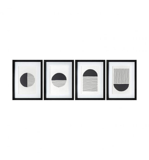 Etched Formation Framed Art Set of 4 Accessories Regency Studio 