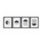 Etched Formation Framed Art Set of 4 Accessories Regency Studio 