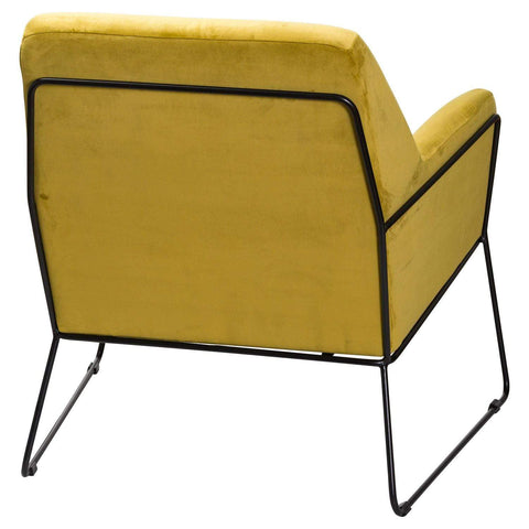 Eva Framed Mustard Velvet Club Chair Living Hill Interiors 