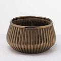 Evi Antique Bronze Decortive Squat Planter Accessories Hill Interiors 