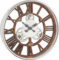 Fairbank Wall Clock Polished Nickel Accessories Regency Studio 