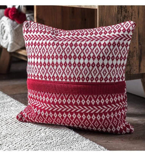 Fairisle Diamond Cushion Red Accessories Regency Studio 