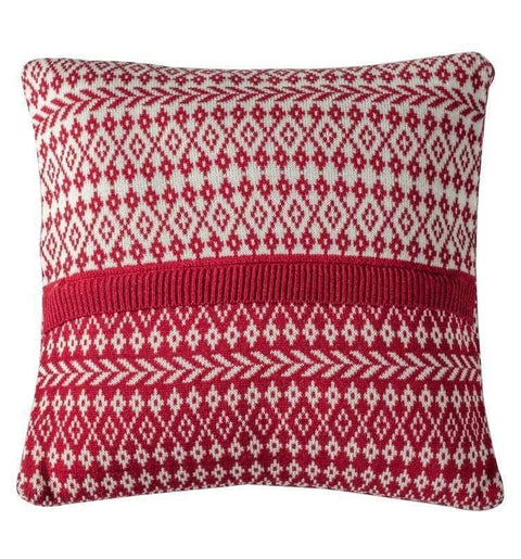 Fairisle Diamond Cushion Red Accessories Regency Studio 
