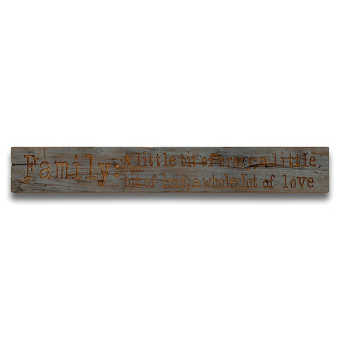 Family Large Grey Wash Wooden Message Plaque Accessories Hill Interiors 
