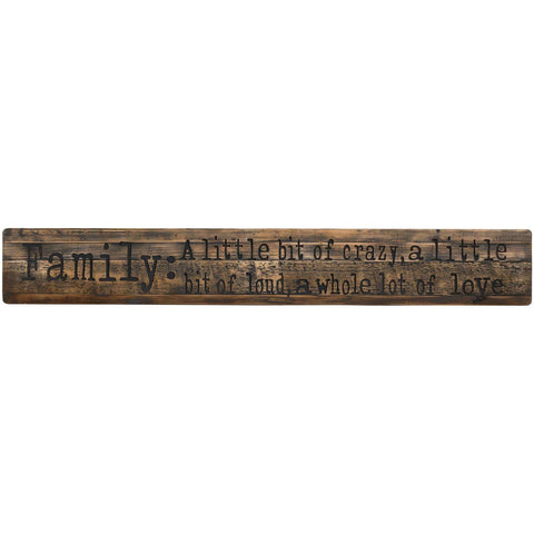Family Large Rustic Wooden Message Plaque Accessories Hill Interiors 