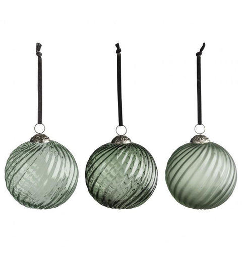 Farley Asstd Swirl Baubles Spruce Large (6pk) Accessories Regency Studio 