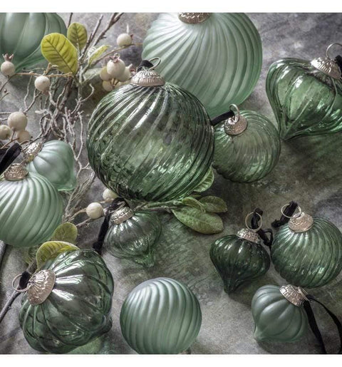 Farley Asstd Swirl Baubles Spruce Large (6pk) Accessories Regency Studio 
