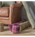 Farnley Check Draught Excluder Plum Accessories Regency Studio 