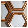 Fawkner Hexagonal Copper Tone Mirror - Set Of Three Sleeping Regency Studio 