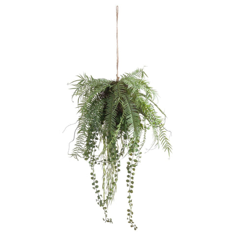 Fern Hanging Basket Arrangment Accessories Hill Interiors 