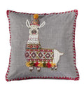 Festive Llama Cushion Grey Accessories Regency Studio 