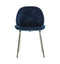 Flanagan Chair Petrol Blue Velvet (2pk) Living Regency Studio 