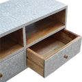 Floral Bone Inlay Media Unit Living Artisan Furniture 