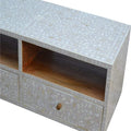 Floral Bone Inlay Media Unit Living Artisan Furniture 