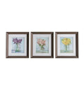 Floral Bouquet Framed Art Set of 3 Accessories Regency Studio 