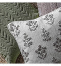 Floral Embroidered Cushion Natural Accessories Regency Studio 
