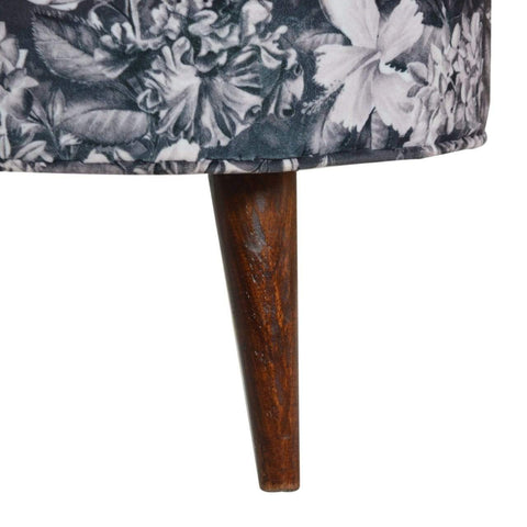 Floral Print Footstool Living Artisan Furniture 