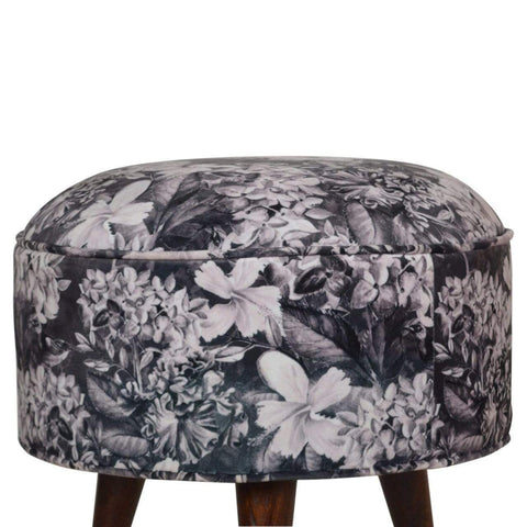 Floral Print Footstool Living Artisan Furniture 