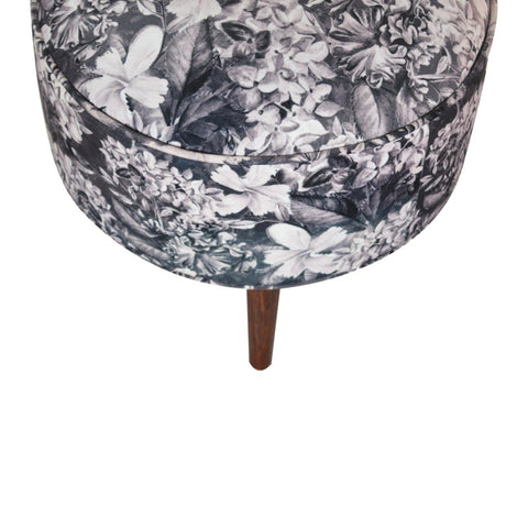 Floral Print Footstool Living Artisan Furniture 