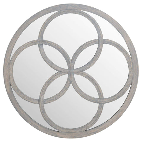 Flower of Life Grey Painted Mirror Mirrors Hill Interiors 