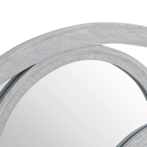 Flower of Life Grey Painted Mirror Mirrors Hill Interiors 