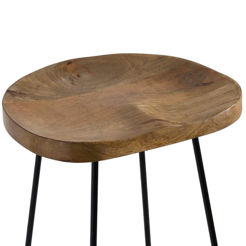 Franklin Hardwood Shaped Barstool Dining Hill Interiors 
