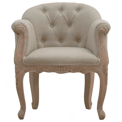 French Style Deep Button Chair Living Artisan Furniture 