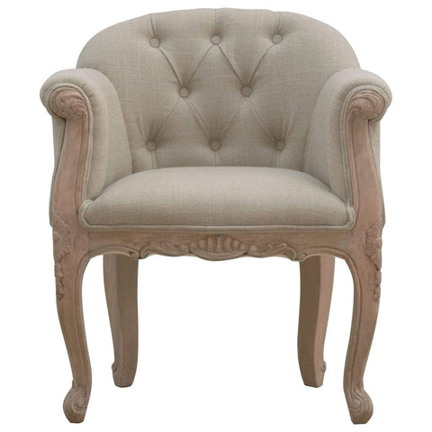 French Style Deep Button Chair Living Artisan Furniture 