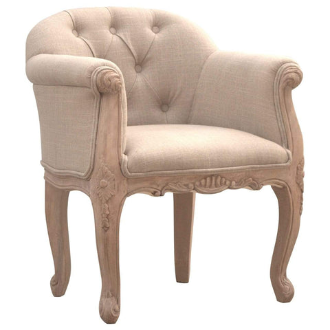 French Style Deep Button Chair Living Artisan Furniture 