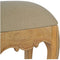 French Style Stool with Mud Linen Seat Pad Living Artisan Furniture 