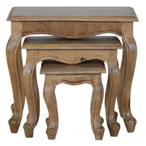 French Style Table Set Of 3 Living Artisan Furniture 