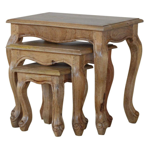 French Style Table Set Of 3 Living Artisan Furniture 