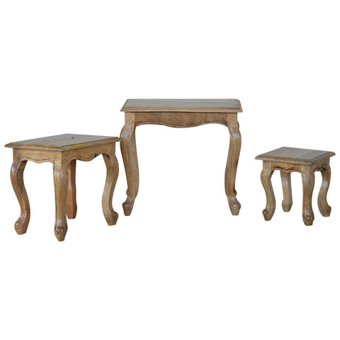 French Style Table Set Of 3 Living Artisan Furniture 